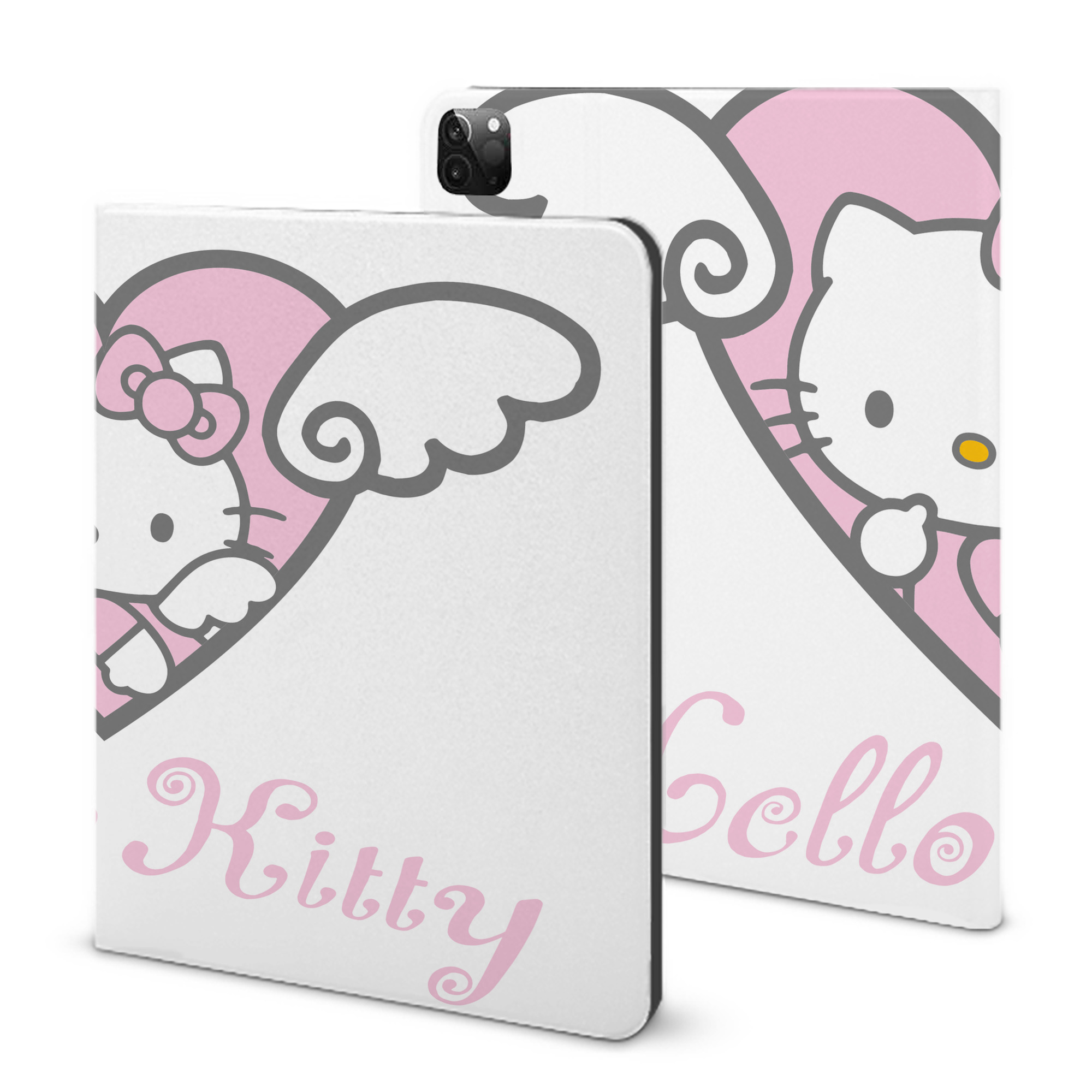 （画像用） Hello Kitty ハローキティ IPadケース ペンホルダー付き ブックスタイルデザイン